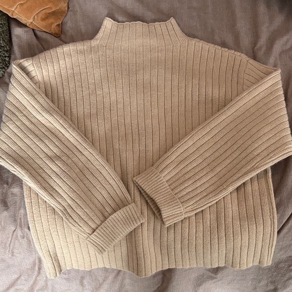 Cozy Ribbed Tan Sweater - Picture 1 of 1